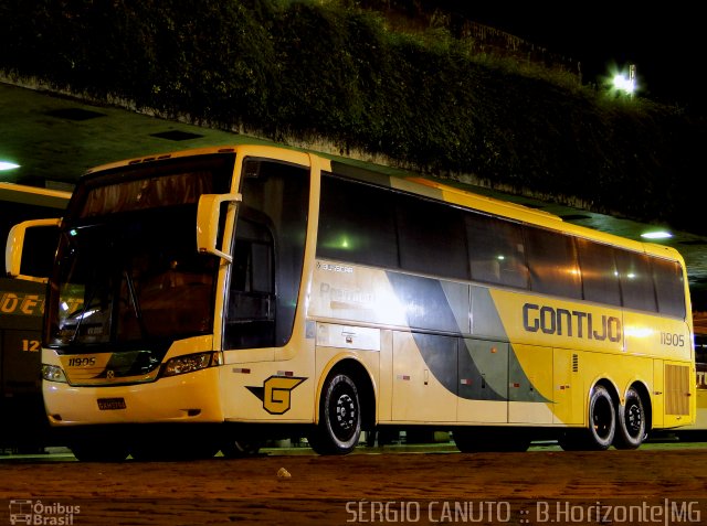 Empresa Gontijo de Transportes 11905 na cidade de Belo Horizonte, Minas Gerais, Brasil, por Sérgio Augusto Braga Canuto. ID da foto: 3386175.