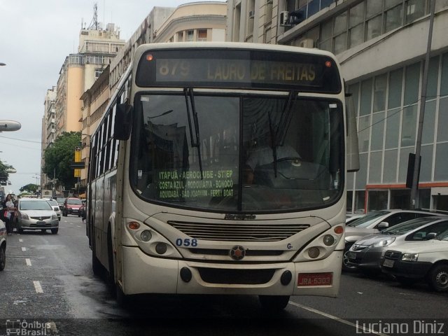 Transportes Dois de Julho 058 na cidade de Salvador, Bahia, Brasil, por Luciano Diniz. Número da foto: #3384806.