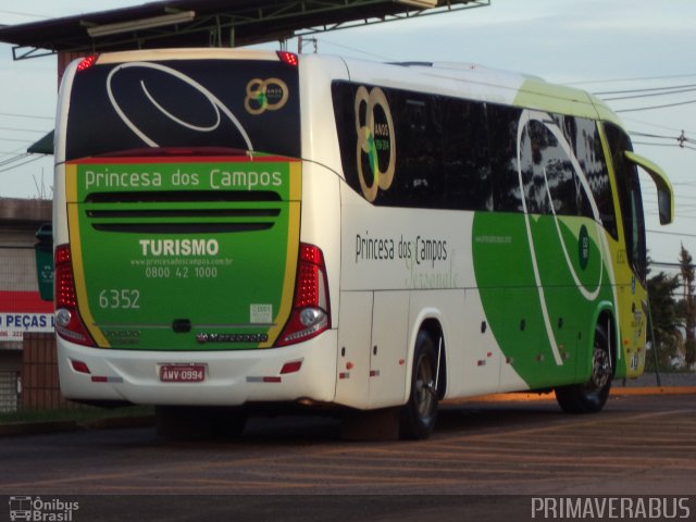 Expresso Princesa dos Campos 6352 na cidade de Cascavel, Paraná, Brasil, por Alexandre Rodrigo. ID da foto: 3386747.