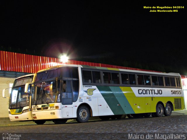 Empresa Gontijo de Transportes 5855 na cidade de João Monlevade, Minas Gerais, Brasil, por Mairo de Magalhães. Número da foto: #3387549.
