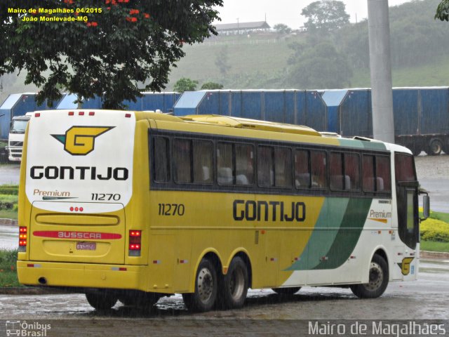 Empresa Gontijo de Transportes 11270 na cidade de João Monlevade, Minas Gerais, Brasil, por Mairo de Magalhães. ID da foto: 3388123.