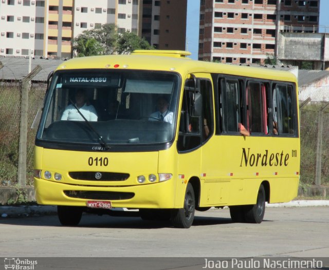 Viação Nordeste 0110 na cidade de Natal, Rio Grande do Norte, Brasil, por Joao Paulo Nascimento Silva. ID da foto: 3387416.