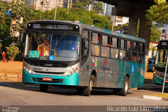 Auto Viação Urubupungá 00345 na cidade de Osasco, São Paulo, Brasil, por Ricardo Luiz. Número da foto: #3388367.