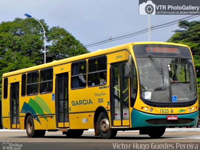 Viação Garcia 7635 na cidade de Maringá, Paraná, Brasil, por Victor Hugo Guedes Pereira. Número da foto: #3392368.