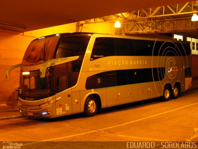 Viação Garcia 7167 na cidade de Sorocaba, São Paulo, Brasil, por EDUARDO - SOROCABUS. Número da foto: #3391818.