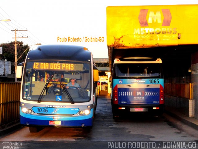 Metrobus 1036 na cidade de Goiânia, Goiás, Brasil, por Paulo Roberto de Morais Amorim. ID da foto: 3392597.