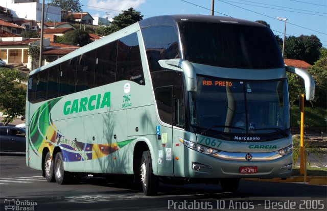 Viação Garcia 7067 na cidade de Bauru, São Paulo, Brasil, por Cristiano Soares da Silva. ID da foto: 3392425.