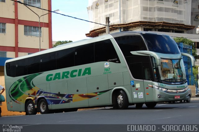 Viação Garcia 7867 na cidade de Sorocaba, São Paulo, Brasil, por EDUARDO - SOROCABUS. Número da foto: #3391755.