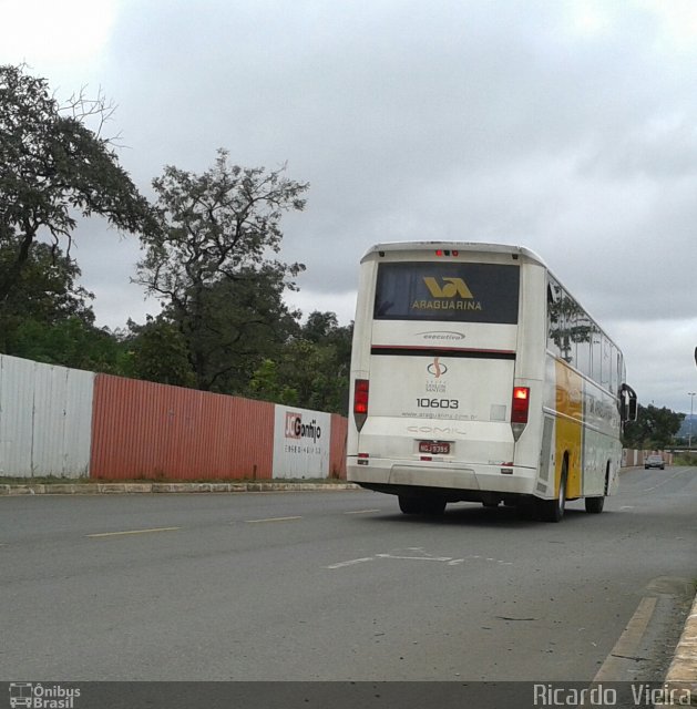 Viação Araguarina 10603 na cidade de Brasília, Distrito Federal, Brasil, por Ricardo Vieira. Número da foto: #3391614.