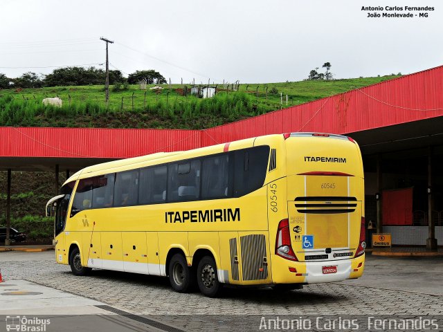 Viação Itapemirim 60545 na cidade de João Monlevade, Minas Gerais, Brasil, por Antonio Carlos Fernandes. ID da foto: 3392848.