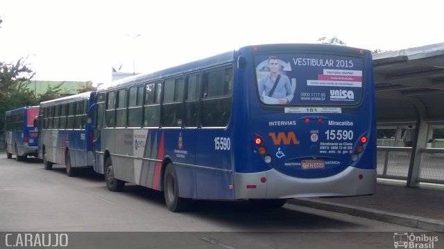 Viação Miracatiba 15590 na cidade de São Paulo, São Paulo, Brasil, por Cainã Marcos de Araujo. Número da foto: #3392296.