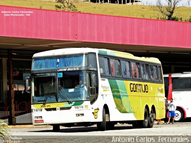 Empresa Gontijo de Transportes 15635 na cidade de João Monlevade, Minas Gerais, Brasil, por Antonio Carlos Fernandes. ID da foto: 3391766.