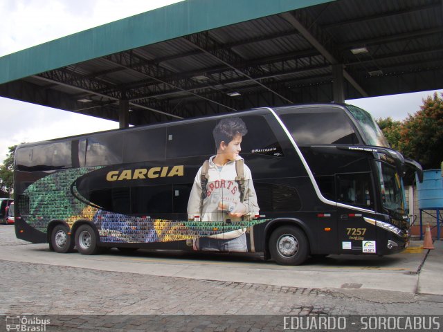 Viação Garcia 7257 na cidade de São Paulo, São Paulo, Brasil, por EDUARDO - SOROCABUS. Número da foto: #3391743.
