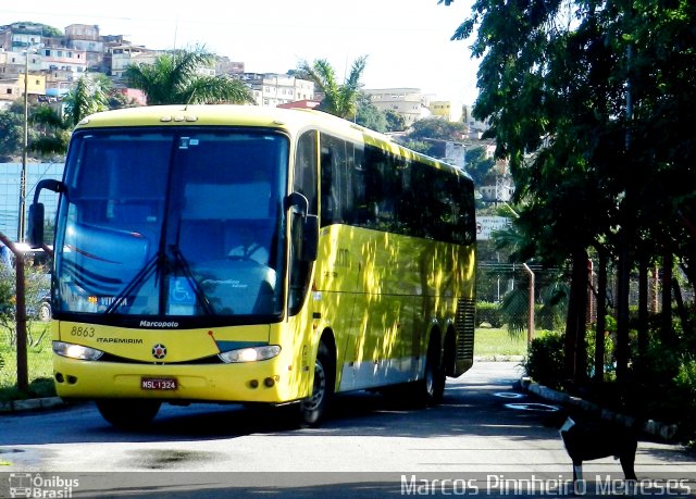 Viação Itapemirim 8863 na cidade de Vitória, Espírito Santo, Brasil, por Marcos Pinnheiro Meneses. ID da foto: 3330660.