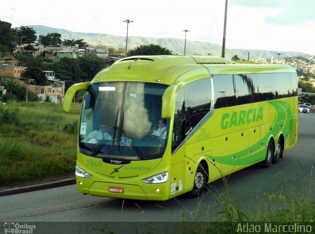 Viação Garcia 7869 na cidade de Belo Horizonte, Minas Gerais, Brasil, por Adão Raimundo Marcelino. Número da foto: #3331231.