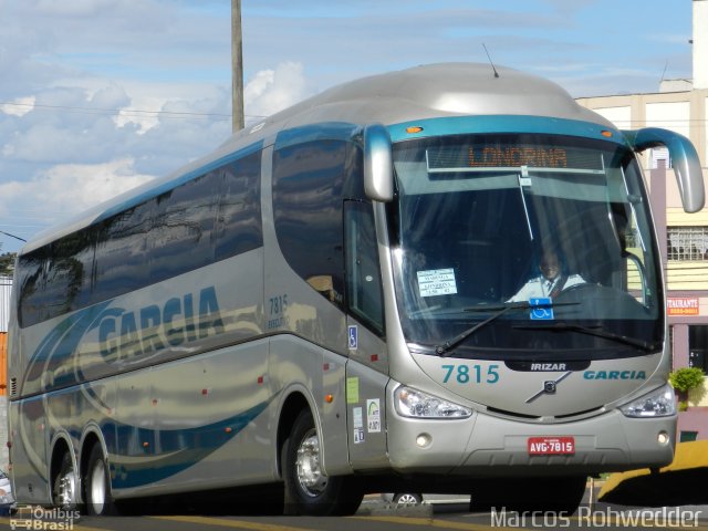 Viação Garcia 7815 na cidade de Londrina, Paraná, Brasil, por Marcos Rohwedder. ID da foto: 3329804.