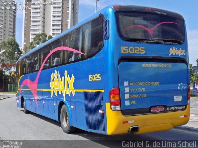 Rápido Expresso Fênix Viação 15025 na cidade de Jundiaí, São Paulo, Brasil, por Gabriel Giacomin de Lima. Número da foto: #3330861.