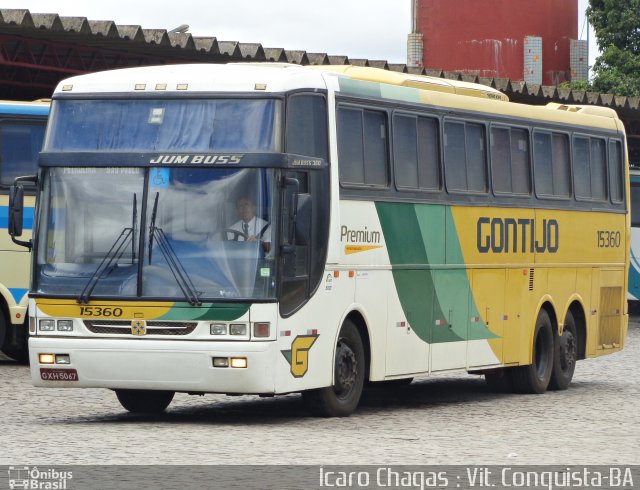 Empresa Gontijo de Transportes 15360 na cidade de Vitória da Conquista, Bahia, Brasil, por Ícaro Chagas. ID da foto: 3330460.