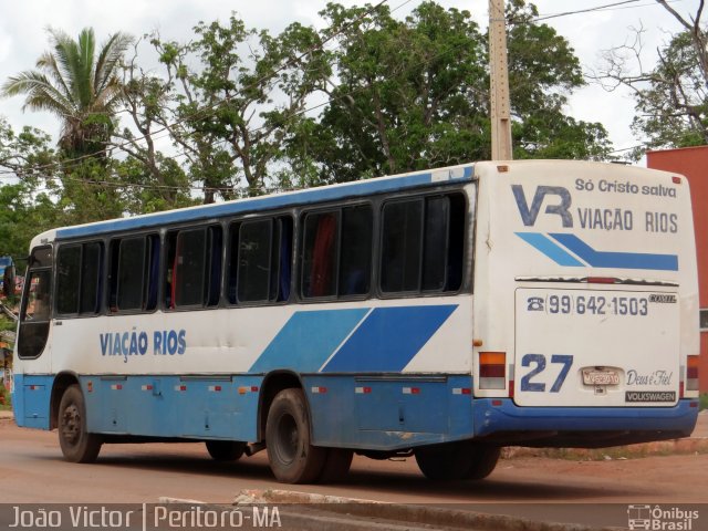 Viação Rios 27 na cidade de Peritoró, Maranhão, Brasil, por João Victor. ID da foto: 3330356.