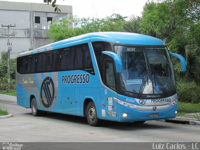 Auto Viação Progresso 6290 na cidade de Recife, Pernambuco, Brasil, por Luiz Carlos de Santana. ID da foto: 3394489.