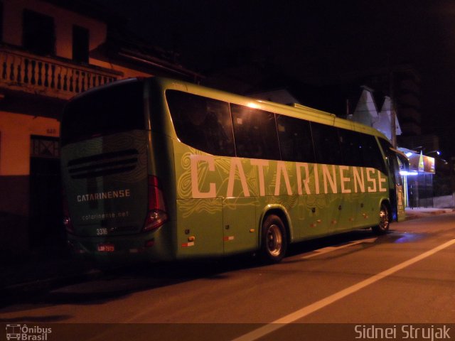 Auto Viação Catarinense 3316 na cidade de Blumenau, Santa Catarina, Brasil, por Sidnei Machado Strujak. ID da foto: 3395232.