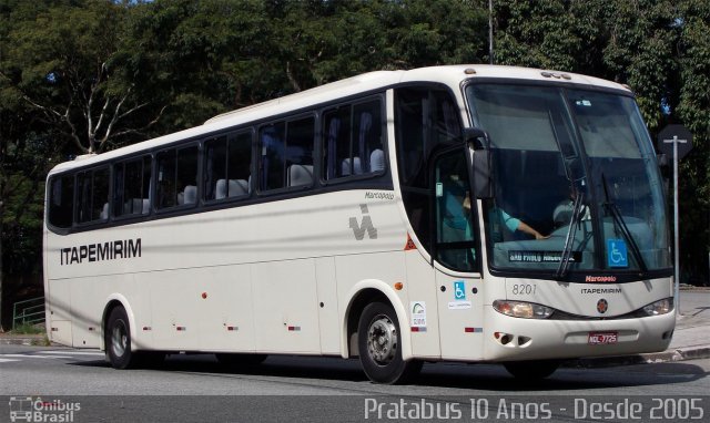 Viação Itapemirim 8201 na cidade de São Paulo, São Paulo, Brasil, por Cristiano Soares da Silva. Número da foto: #3396002.