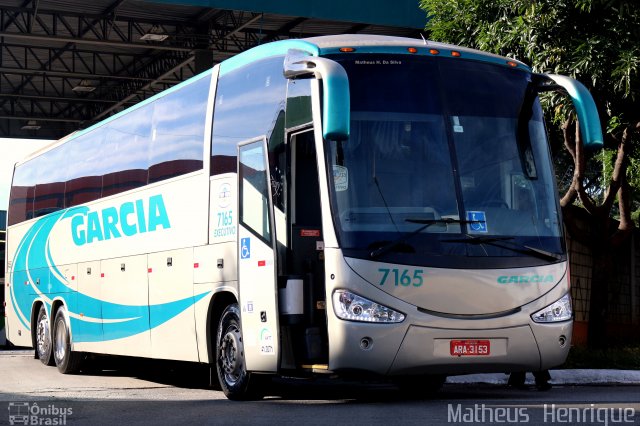 Viação Garcia 7165 na cidade de São Paulo, São Paulo, Brasil, por Matheus Henrique. ID da foto: 3395669.