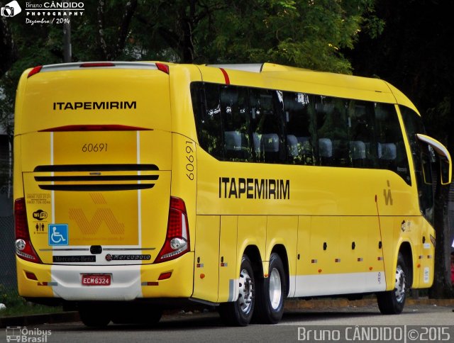 Viação Itapemirim 60691 na cidade de São Paulo, São Paulo, Brasil, por Bruno Cândido Ribeiro. ID da foto: 3396118.