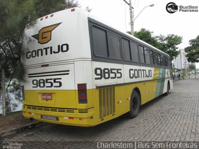 Empresa Gontijo de Transportes 9855 na cidade de Contagem, Minas Gerais, Brasil, por Charlestom Vinicius Carvalho Silva. ID da foto: 3394088.