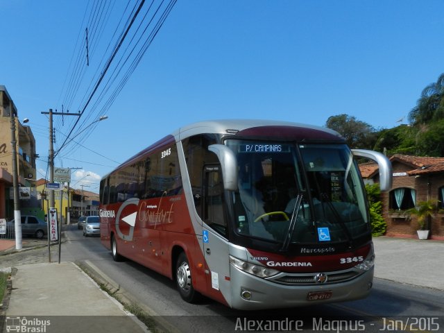 Expresso Gardenia 3345 na cidade de Borda da Mata, Minas Gerais, Brasil, por Alexandre  Magnus. Número da foto: #3394819.