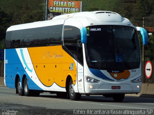 Empresa de Ônibus Circular Nossa Senhora Aparecida 1518 na cidade de Aparecida, São Paulo, Brasil, por Fabio Alcantara. ID da foto: 3395265.