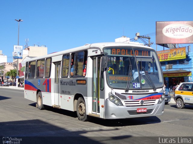 Maravilha Auto Ônibus ITB.01.194 na cidade de Itaboraí, Rio de Janeiro, Brasil, por Lucas Lima. Número da foto: #3398106.