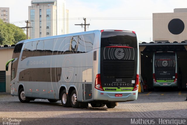 Viação Garcia 8011 na cidade de São Paulo, São Paulo, Brasil, por Matheus Henrique. Número da foto: #3397324.