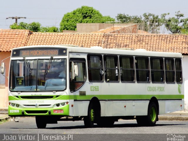 Transporte Coletivo Cidade Verde 03168 na cidade de Teresina, Piauí, Brasil, por João Victor. Número da foto: #3397352.