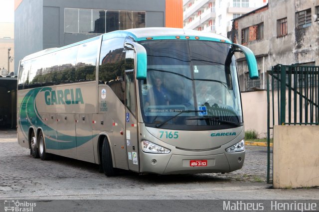 Viação Garcia 7165 na cidade de São Paulo, São Paulo, Brasil, por Matheus Henrique. ID da foto: 3397125.