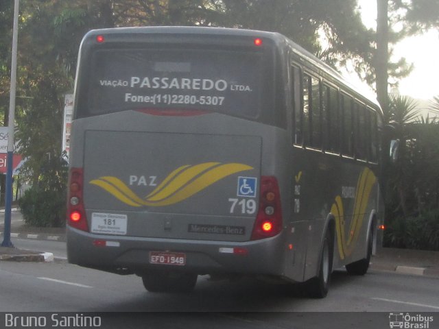Passaredo Transporte e Turismo 719 na cidade de Taboão da Serra, São Paulo, Brasil, por Bruno Santino. Número da foto: #3398044.