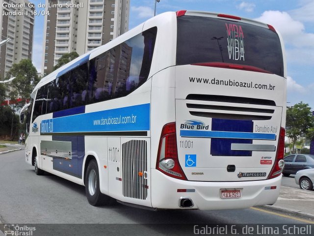 VIDA - Viação Danúbio Azul 11.001 na cidade de Jundiaí, São Paulo, Brasil, por Gabriel Giacomin de Lima. Número da foto: #3396762.