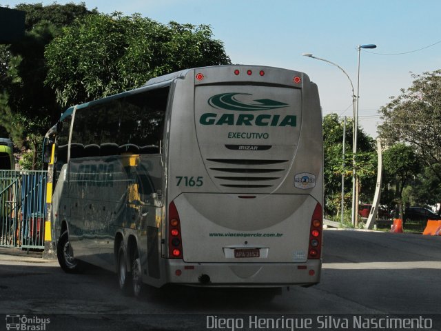 Viação Garcia 7165 na cidade de São Paulo, São Paulo, Brasil, por Diego Henrique. ID da foto: 3398511.