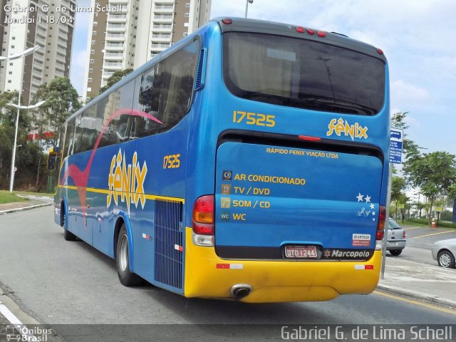 Rápido Expresso Fênix Viação 17525 na cidade de Jundiaí, São Paulo, Brasil, por Gabriel Giacomin de Lima. Número da foto: #3396759.