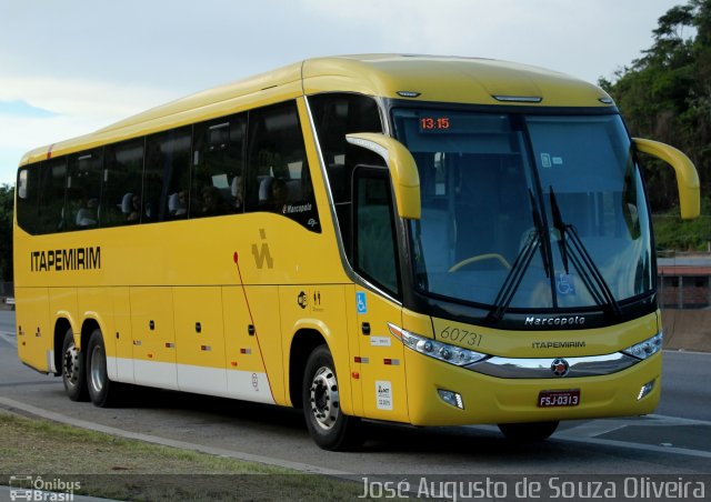 Viação Itapemirim 60731 na cidade de Piraí, Rio de Janeiro, Brasil, por José Augusto de Souza Oliveira. Número da foto: #3333154.