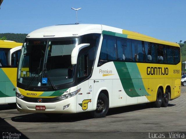 Empresa Gontijo de Transportes 18780 na cidade de João Monlevade, Minas Gerais, Brasil, por Lucas Vieira. Número da foto: #3332128.