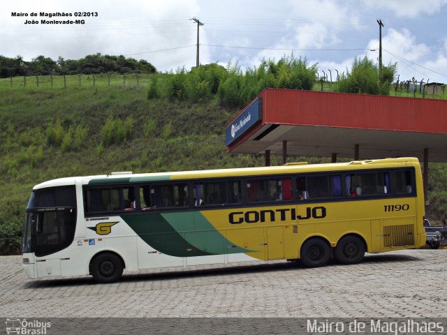 Empresa Gontijo de Transportes 11190 na cidade de João Monlevade, Minas Gerais, Brasil, por Mairo de Magalhães. ID da foto: 3335286.