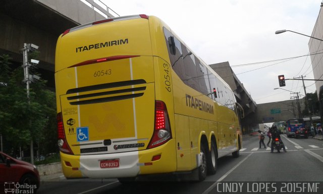 Viação Itapemirim 60543 na cidade de São Paulo, São Paulo, Brasil, por Francisco Mauricio Freire. Número da foto: #3334674.