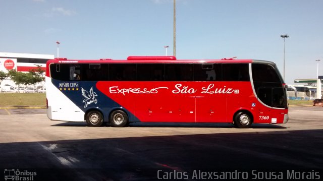 Expresso São Luiz 7360 na cidade de Goiânia, Goiás, Brasil, por Carlos Alexsandro Sousa Morais. ID da foto: 3342019.