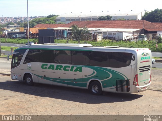 Viação Garcia 7206 na cidade de Bauru, São Paulo, Brasil, por Douglas Jesus. ID da foto: 3341940.