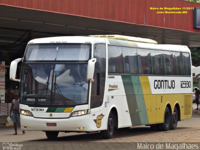 Empresa Gontijo de Transportes 12330 na cidade de João Monlevade, Minas Gerais, Brasil, por Mairo de Magalhães. ID da foto: 3341036.