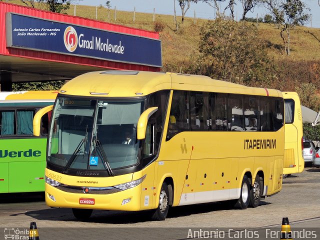 Viação Itapemirim 60633 na cidade de João Monlevade, Minas Gerais, Brasil, por Antonio Carlos Fernandes. Número da foto: #3340474.