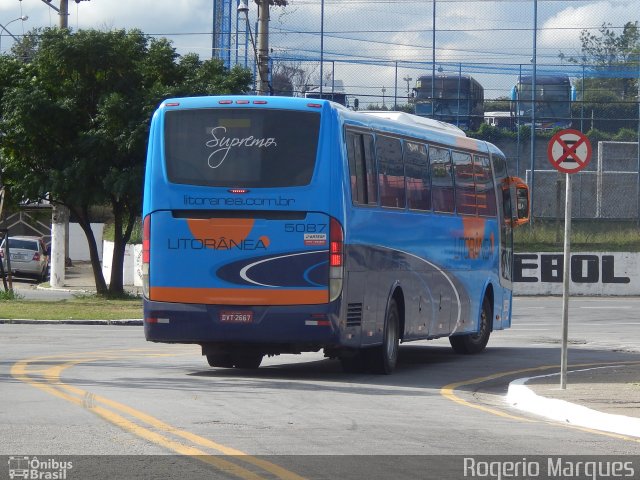 Litorânea Transportes Coletivos 5087 na cidade de Taubaté, São Paulo, Brasil, por Rogerio Marques. ID da foto: 3342861.