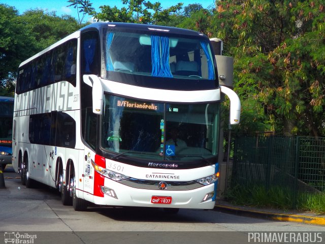 Auto Viação Catarinense 3501 na cidade de São Paulo, São Paulo, Brasil, por Alexandre Rodrigo. ID da foto: 3345711.