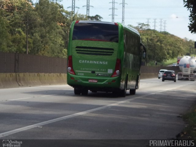 Auto Viação Catarinense 3326 na cidade de São Caetano do Sul, São Paulo, Brasil, por Alexandre Rodrigo. Número da foto: #3399319.